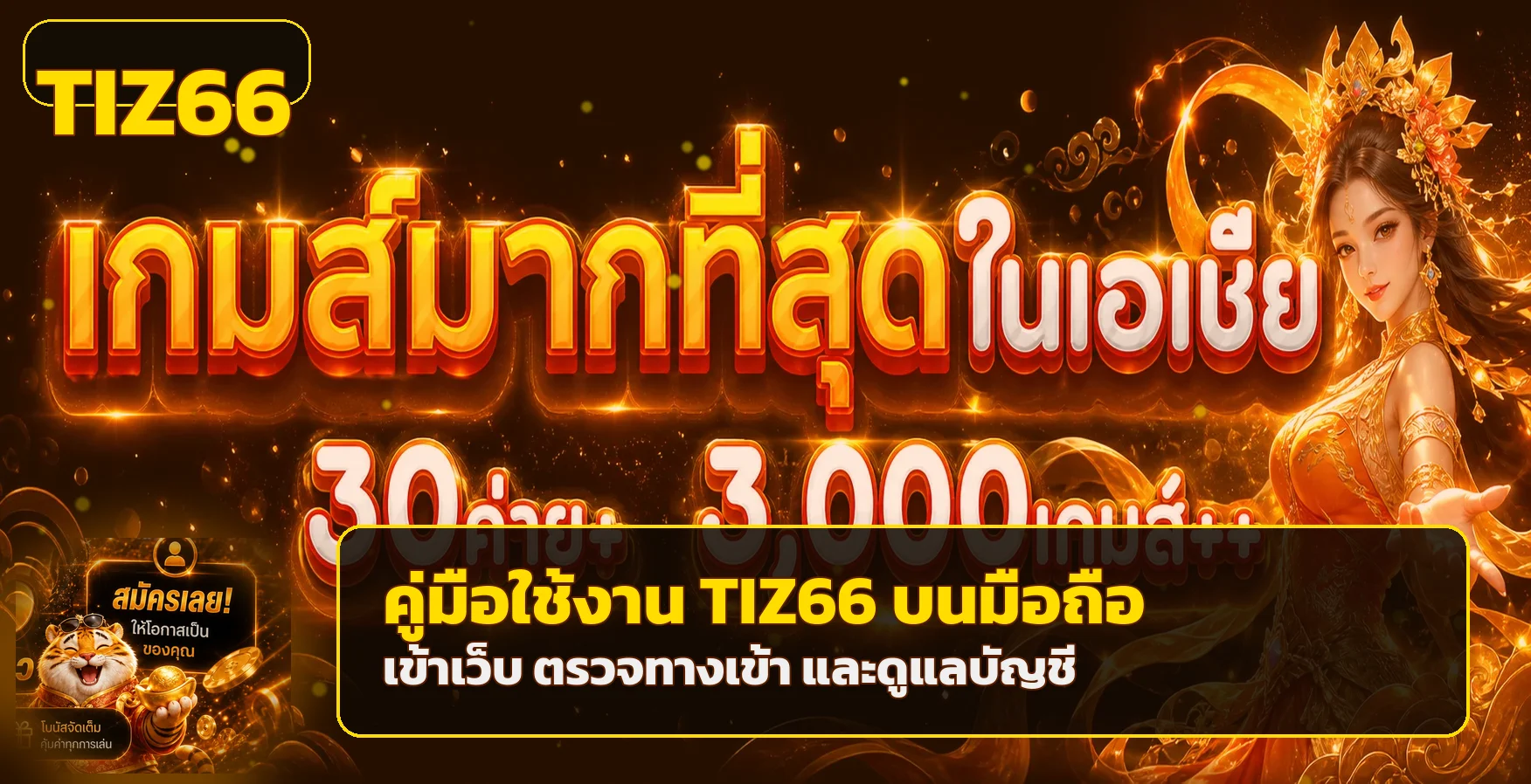 TIZ66 มือถือ คู่มือตรวจทางเข้าและเข้าสู่ระบบ